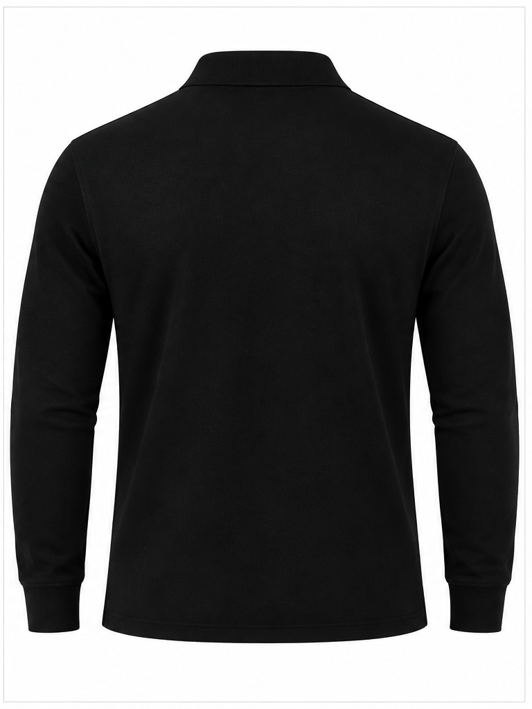 Black Full-Sleeve Polo