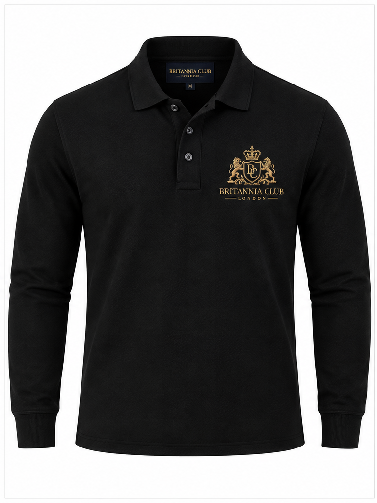 Black Full-Sleeve Polo