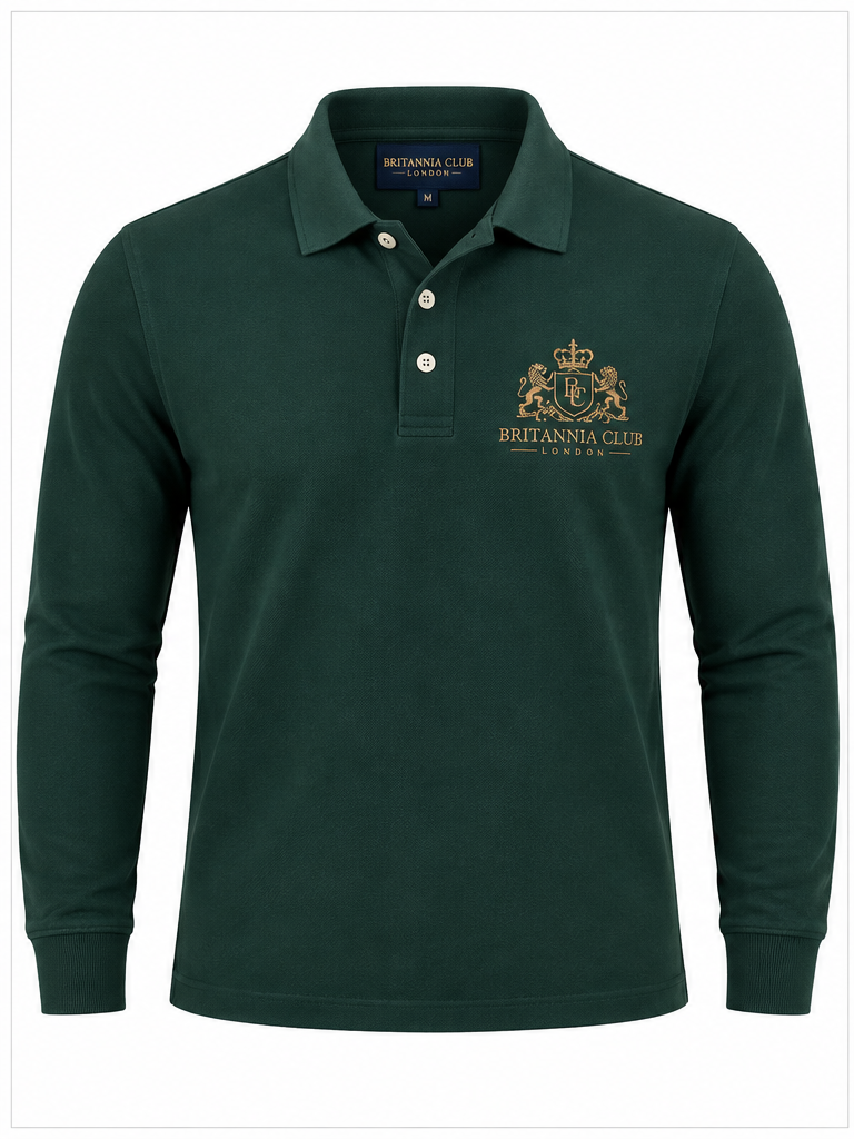 British Racing Green Full-Sleeve Polo