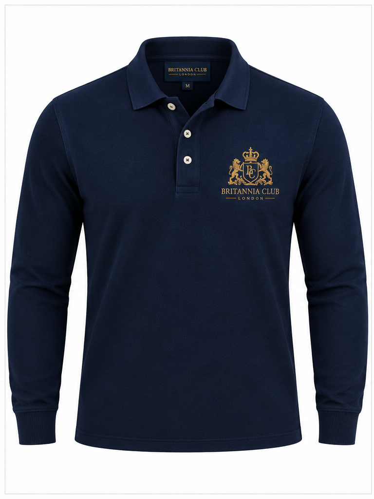 Midnight Navy Full-Sleeve Polo
