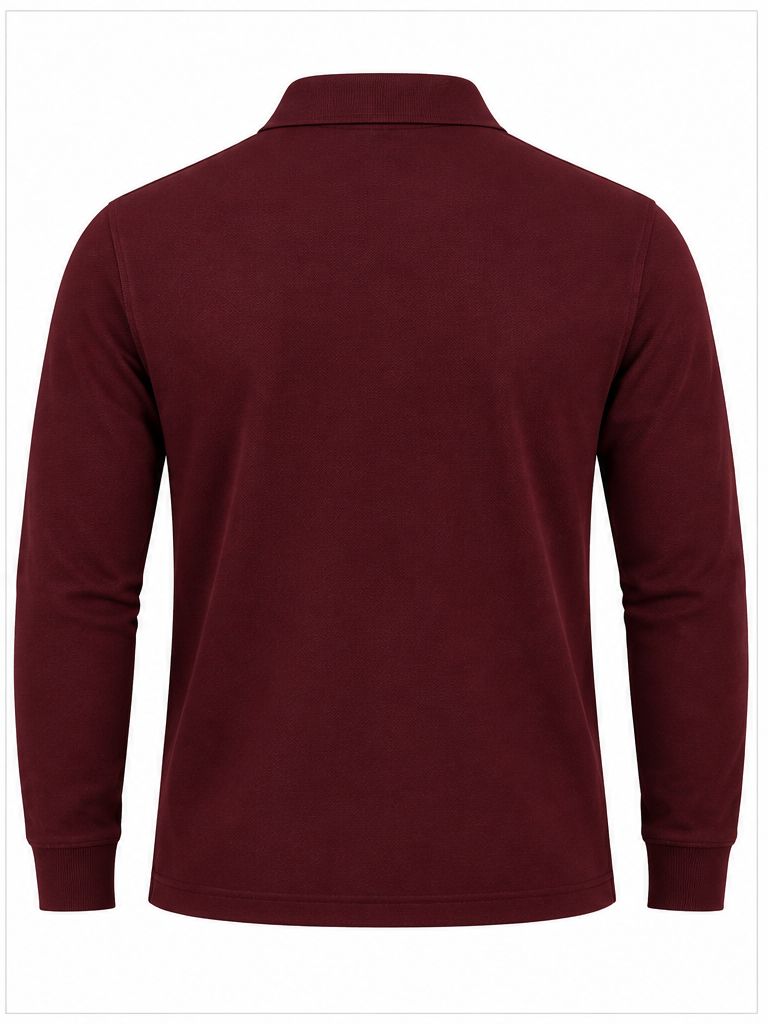 Oxblood Full-Sleeve Polo