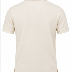 Ivory Half-Sleeve Polo — back product view
