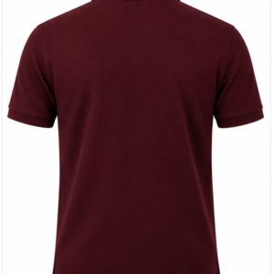 Oxblood Half-Sleeve Polo — back product view