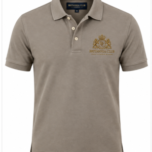 Stone Half-Sleeve Polo — front product view