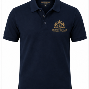 Britannia Club Signature Polo — Midnight Navy — front product view